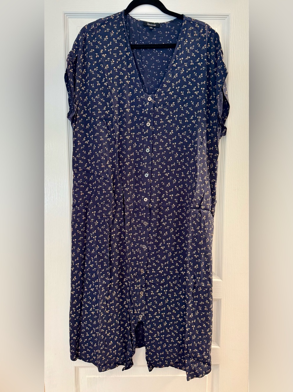 Madewell Navy Mini Floral Button-Down Shirt